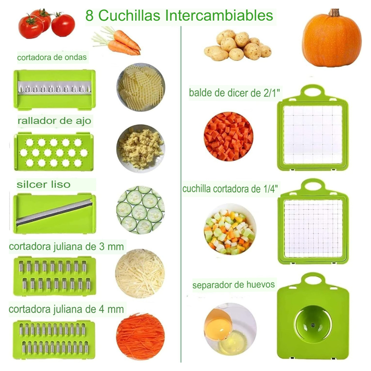 Rallador de Cocina Todo en Uno 12 en 1