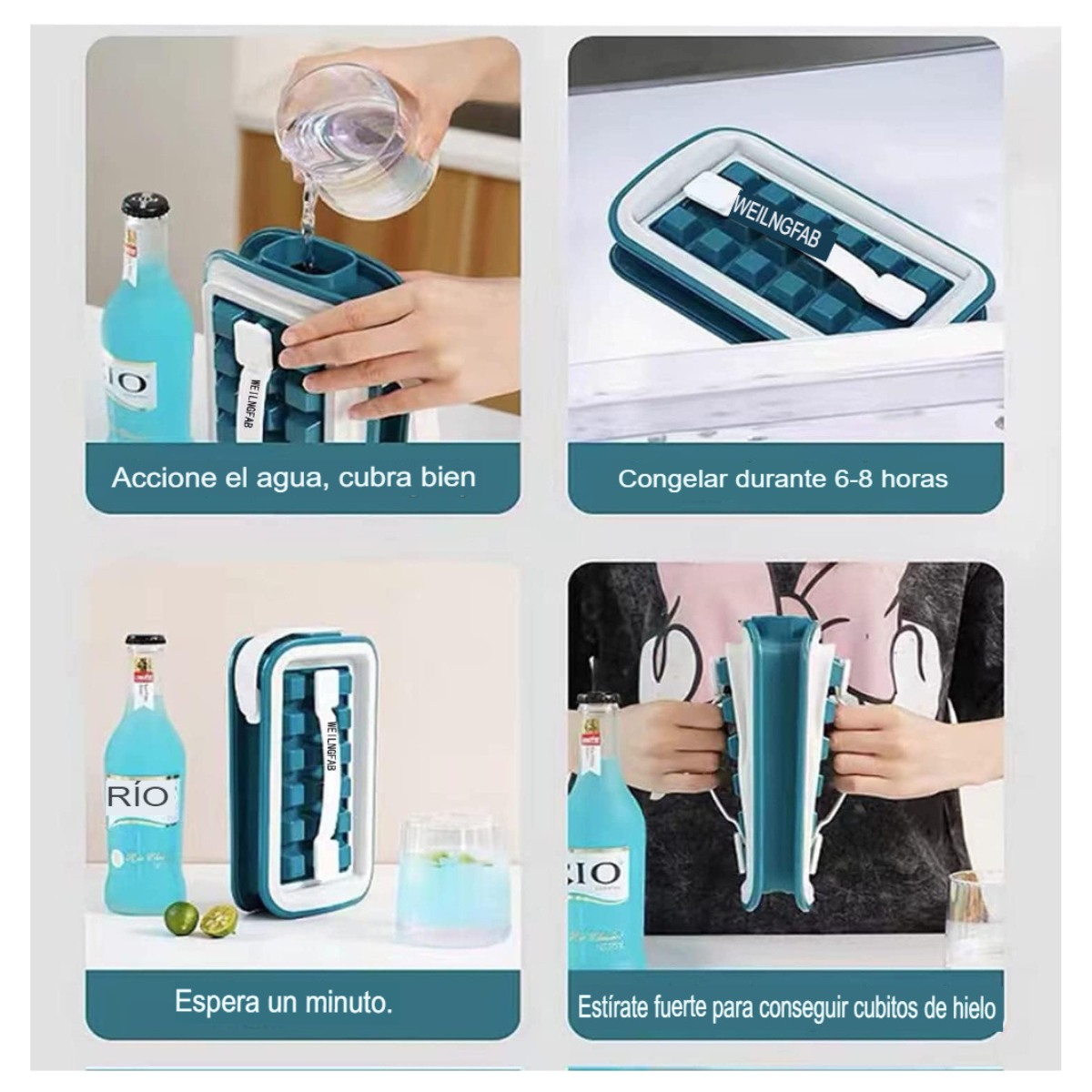 Enfriador de Bebidas 2 en 1 con Moldes