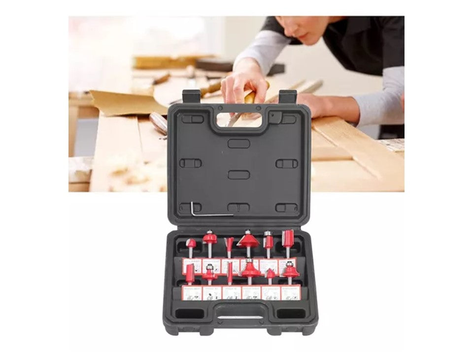 Set 15 brocas Fresas Madera 1/4 Router