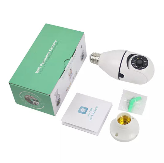 CAMARA PANORAMICA WIFI TIPO AMPOLLETA
